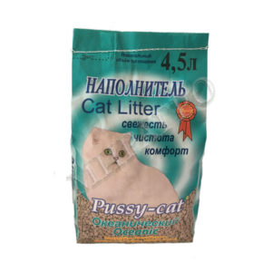 Պուսսի-կետ 4.5լ Օկեանիչեսկի / Наполнитель Pussy Cat океанический впитывающий