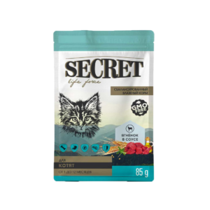 Սեկրետ Լայֆ Ֆորս պաուչ 85գ կատվի ձագերի գառ / Влажный корм для кошек Secret Life Force для котят, ягненок в соусе 85 г
