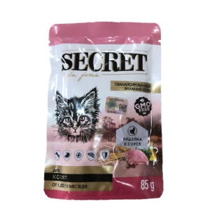 Սեկրետ Լայֆ Ֆորս պաուչ 85գ կատվի ձագերի հնդկահավ / Влажный корм для котят Secret с индейкой 85 г