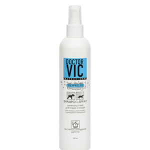 Շամպույն-սփրեյ Doctor VIC էքսպրես-մաքրման 250մլ / ШАМПУНЬ - СПРЕЙ DOCTOR VIC ДЛЯ СОБАК И КОШЕК ЭКСПРЕСС-ОЧИЩЕНИЕ ШЕРСТИ, 250 МЛ